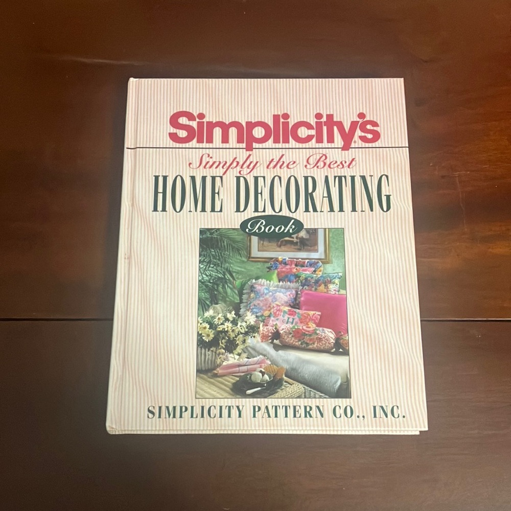 Vintage 1993 Simplicity’s Home Decorating Hardback Book Sewing Crafts